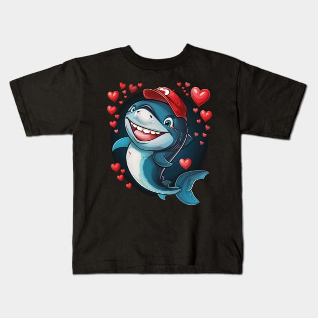 Shark Danger Deception Kids T-Shirt by Terrence Torphy